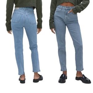 EVERLANE The Original Cheeky Crop Jeans in Stone Washed Sky